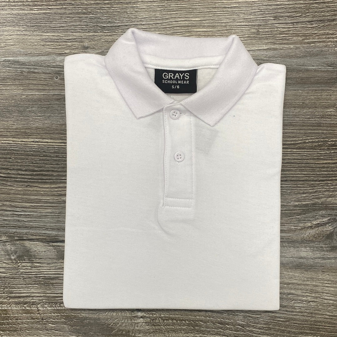 Plain white polo best sale