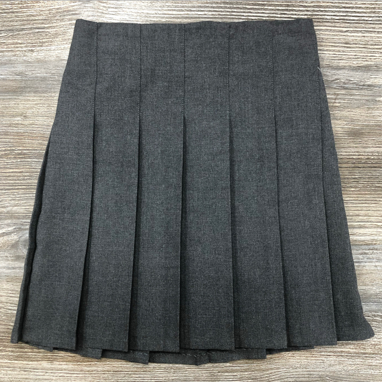 Grey Stitch Down Pleated School Skirt Aged