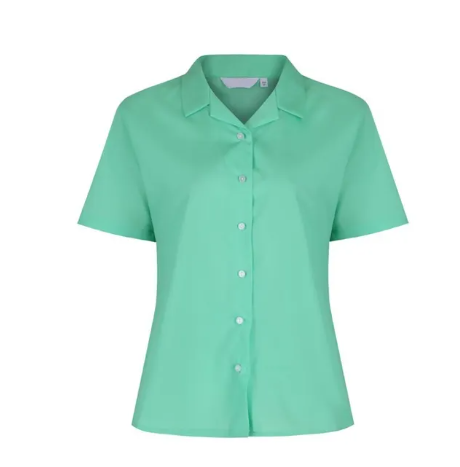 Green Revere Short Sleeve Summer Blouses